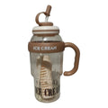 Vaso Con Manija Sorbete  E Infusor F/c Ice Cream 1200ml Marrón Claro
