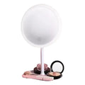 Espejo De Maquillaje Con Luz Led Táctil 3 Tonos De Luz Rosa
