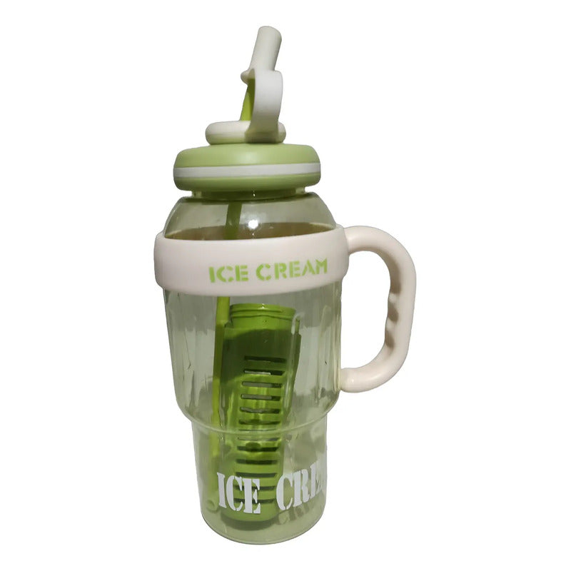 Vaso Con Manija Sorbete  E Infusor F/c Ice Cream 1200ml Verde Manzana Ice Cream