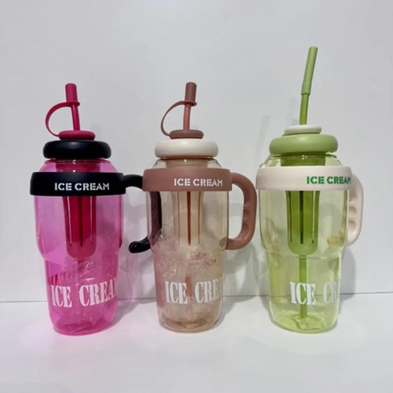 Vaso Con Manija Sorbete  E Infusor F/c Ice Cream 1200ml Verde Manzana Ice Cream