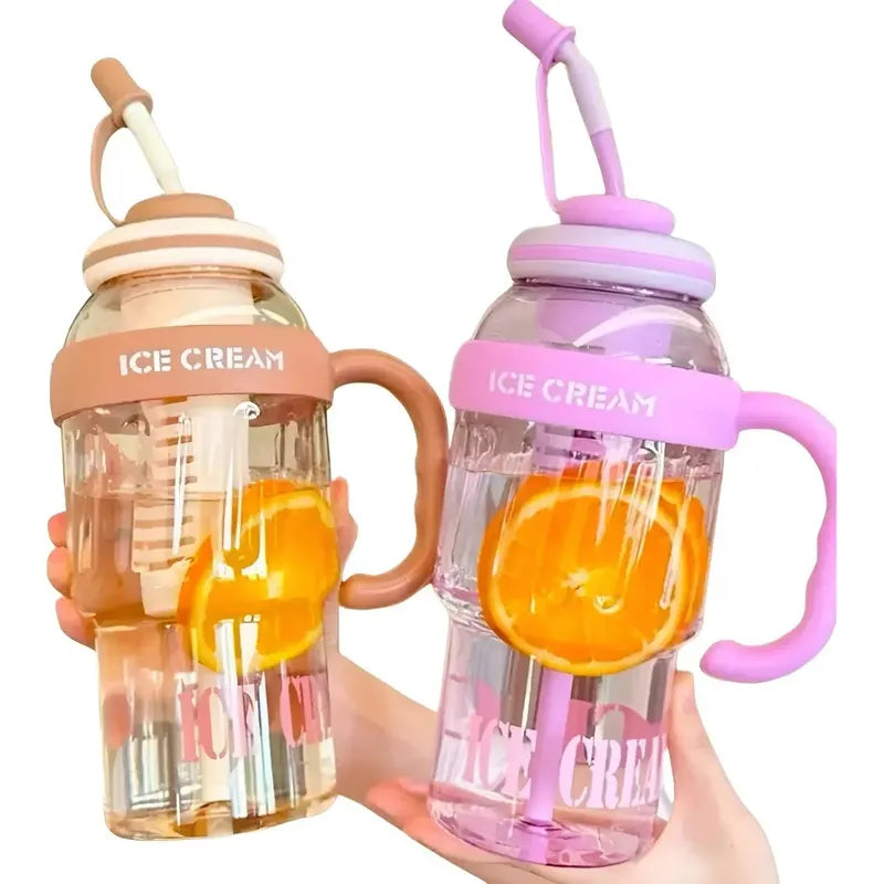 Vaso Con Manija Sorbete  E Infusor F/c Ice Cream 1200ml Lila